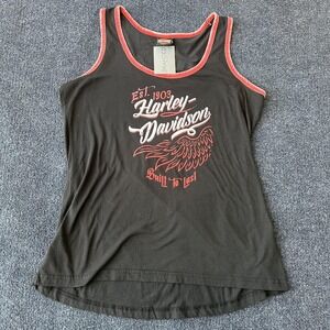 Harley-Davidson Tank Top Womens Large Built To Last Orlando Florida Shirt
